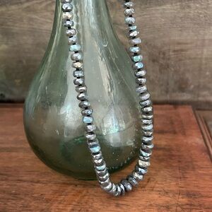 Diamond dusted link stone boho chic bohemian necklace